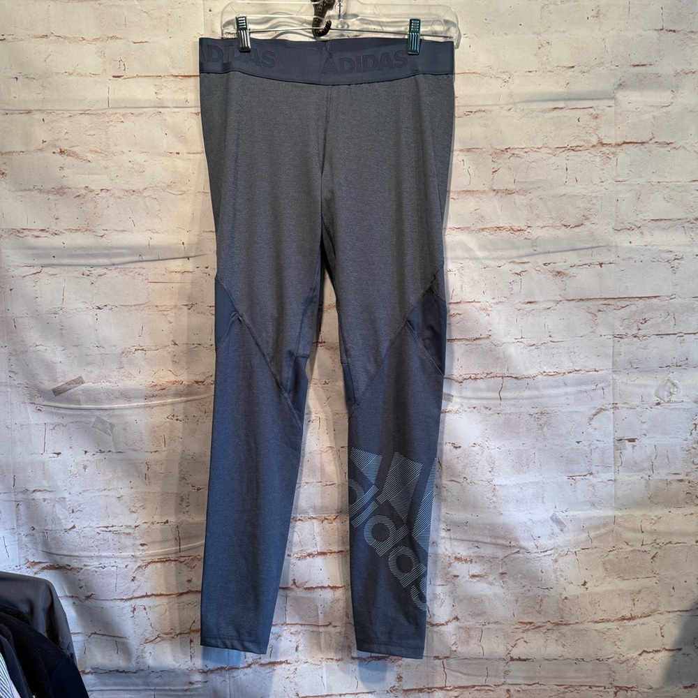 Adidas Women Large Tights Performance Alphaskin Badge Of Sport AW19 Blue Gym